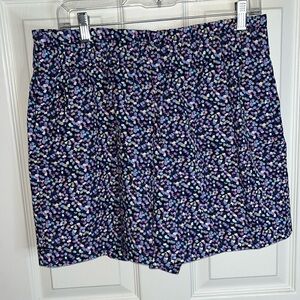 And Taylor, the Poland, short, high-rise front and back pockets, elastic waste